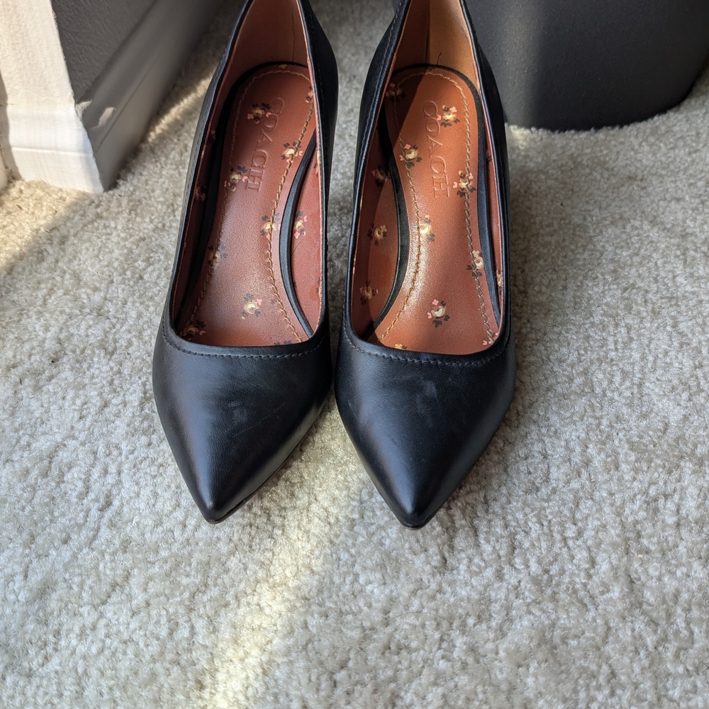 Coach Black Pointed Toe Heels